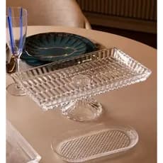 Travessa Geneva com Pé 34,5cm x 18,5cm x 11,5cm Cristal - Wolff