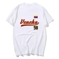 Venezuela Camiseta Masculina Feminina Orgulho Crewneck T Camisa Bandeira 58 Retro Estilo Beisebol Pulôver Streetwear