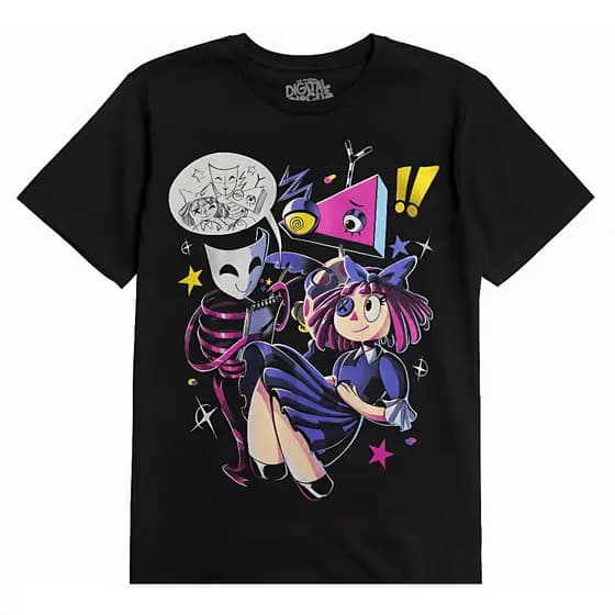 Camiseta Camisa Digital Circus Streetwear Geek Ragatha Gangle e Zoobie Harakuju Americano Cartoon ENVIO IMEDIATO