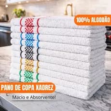Kit c/ 15 Panos De Prato Atoalhado Premium 45x70 Cm 100% Algodão Jacquard