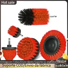 Conjunto De Escova Para Lavagem De Carro , De Disco , Broca Elétrica , Kit De Ferramentas De Limpeza Piso , Cozinha , Ba