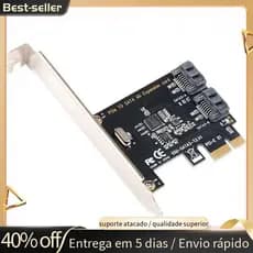PCIE Para Placa SATA PCI-E Adaptador Conversor Express SATA3.0 2 Portas III 6G De Controladora De Expansão