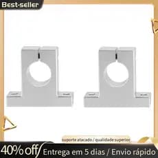 2 Pçs Trilho De Movimento Linear Haste De Fixação Guia Suporte Eixo Montagem Acoplamento SK16 16mm
