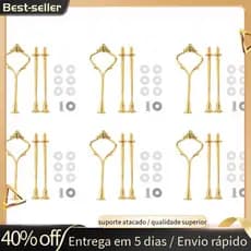 6 Conjuntos De Ferragens De Bandeja Para Suporte De Bolo , De 3 Camadas Hardware Casamento E Festa , De Servir