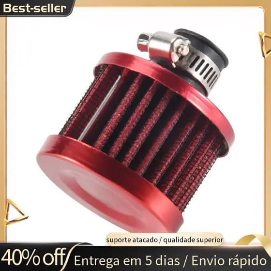 Cárter De Filtro De Ar Frio De Mini Respiro De Óleo De 13 Mm Para Cor De Carro : Prata