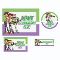 Kit 80 Etiquetas Adesivas Toy Story 4  Identificação Material Escolar Vinil Resistente Água Personalizado
