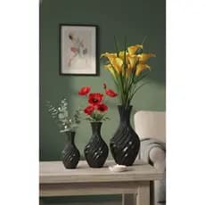 Kit 3 Vasos Decorativos Modernos Espiral | Vaso Decorativo para Sala e Mesa | PLA Eco