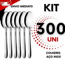 Kit 300 Colheres em Aço Inox - Colher para eventos restaurantes mesa sopa BUFFET