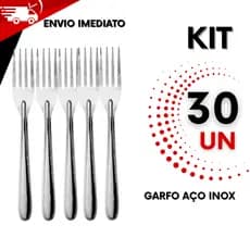 Kit 30 Garfos em Aço Inox – Talheres de Mesa Resistentes para restaurante, residencial, buffet, eventos