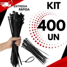 KIT 400 Abraçadeira Enforca Gato De Nylon presilha lacre Preto