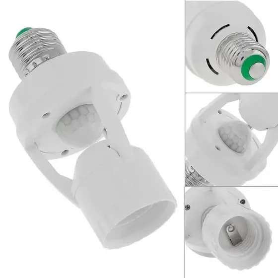 Sensor de Movimento para lâmpada Soquete E27 c/ sensor de presença Bivolt