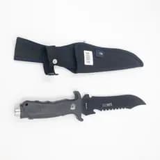 Faca Esportiva Com Bainha de nylon caça  com bússola tática pesca camping churrasco trilha rambo