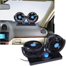 Mini Ventilador Duplo Para Carro Automotivo 12v/24v Potente 2 Velocidades Universal