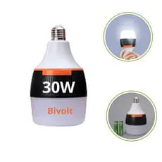 Lâmpada De Emergência  30w Recarregável  Dupla Função Luz Potente
