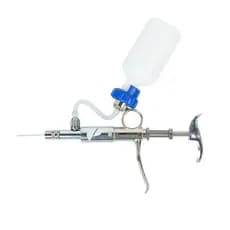 Seringa Veterinária Contínua Inox Regulável 5ml Gado Suínos
