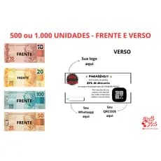 Panfleto VOUCHER desconto NOTA 10/20/50 /100 - Quantidade 1.000 unidades