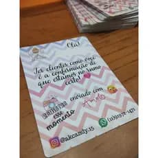 Cartões de Agradecimento 10x14cm – 100 un • Arte Inclusa