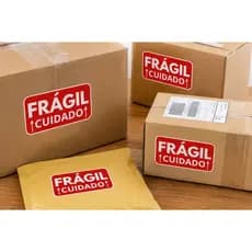 Adesivo Frágil para Embalagens 5x3 cm | Etiqueta de Transporte | 25, 50, 100 ou 200 Unidades