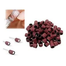 Kit 50 Lixas Cilindo Para Brocas Alongamento De Unhas Lixar
