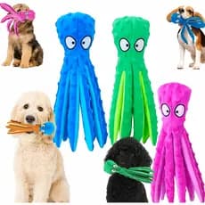 Kit com 3 Brinquedos de Pelúcia para Pets – Polvo Amigo Octopus