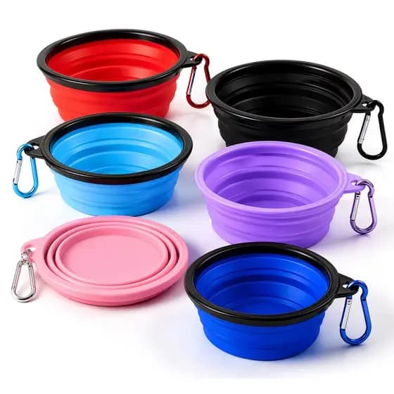 Pote Tigela Pet Portátil: Antiderrapante, Leve e Prático, 350ml