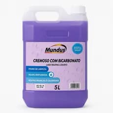 Lava Roupas Sabão Liquido Com Bicarbonato de Sódio 5L Lavanderia Profissional Cremoso