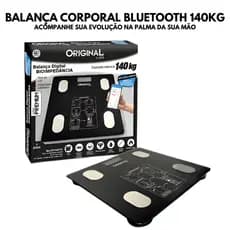 Balança Corporal Digital Bioimpedância Bluetooth 140kg Inteligente com App Fitness
