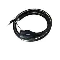 Cabo Trava Moto Bicicleta Articulado Engomado Blindado Encapado Aço Reforçado 18mm x 1000 Antifurto com 2 Chaves