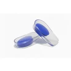 Palmilha Gel Ortopédica Silicone Dores Calcanhar Alivio Pés 10 Cm Azul Para Problemas com Tendinite Fascite Esporão