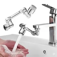 Adaptador de Torneira Articulado Extensor 3 Pontos de Articulação Flexivel Giram 360 Graus Banheiro Lavanderia Cozinha