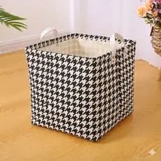 Cesto Organizador de Roupas Brinquedos Dobrável Grande 52x40x52cm Multiuso para Lavanderia Quarto e Banheiro