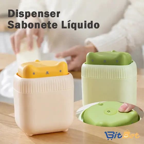 Dispenser Porta Detergente Dispenser Sabão Liquido Esponja Bucha Formato FOFO UT-36