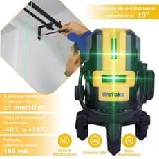 Nível A Laser 5 Linhas De Tecido Nivelamento Automático