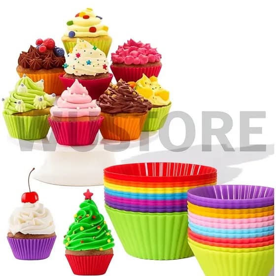 Kit 10 Mini Forminha Silicone Air Fryer Forno Assadeira Bolinhos Cupcake Forma Pronta Entrega