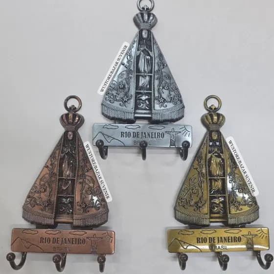 Porta Chaves Nossa Senhora Aparecida Rio De Janeiro Brasil 3 Ganchos Chave RJ Pronta Entrega