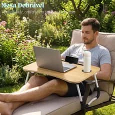 Mesa Dobrável Portátil Notebook Cama Suporte Ajustável Antiderrapante Ergonomia