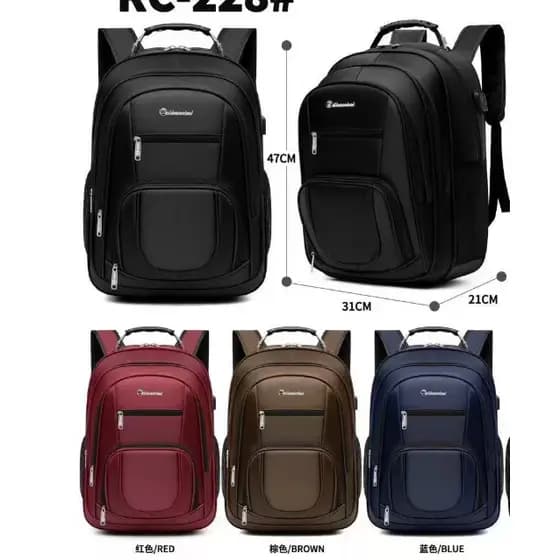 Mochila Notebook Trabalho com Entrada Impermeavel Reforçada Cabo de Aço RC001