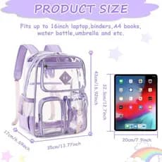 Mochila De PVC Transparente À Prova D'água Bolsa De Armazenamento De Grande Capacidade Estudante Viagem J030