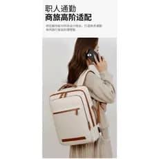 Mochila Masculina para Viagens de Curta Distância, Bolsa de Computador para Negócios, Expansível, Multifuncional, Grande