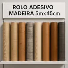 Adesivo Papel de Parede Autocolante 5 metros x 45 centímetros = 2,25m² Madeira