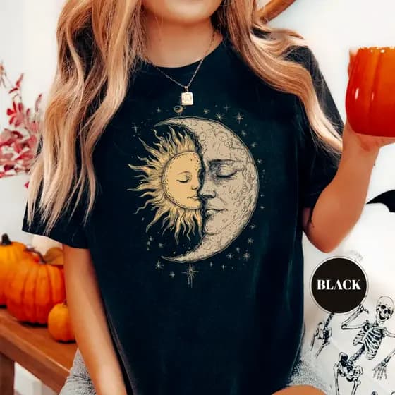 Camiseta Feminina Sol e Lua camiseta blusa feminina estilosa roupa feminina elegante