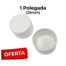 Kit 24 Ponteira 1 POLEGADA 25mm BRANCA Externa Redonda Pezinho Cadeira