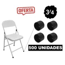 KIT 500 PONTEIRAS 3/4 EXTERNA PEZINHO CADEIRA TAMPA PÉ 19mm 1,9cm