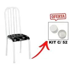 Ponteira Branca Cadeira 1.1/4 Externa 3,2cm Pezinho Branco 32mm Kit Até 52 Un Cadeira Tubular