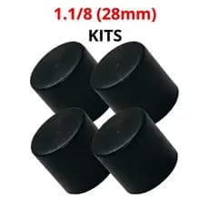 Ponteira 1.1/8 Externa Preta 28mm Pezinho Redondo Para Cadeira 2,8cm