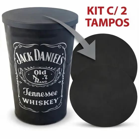 Kit 2 Tampos Para Tambor 200 Litros Plastico Mesa Bistro 60x60