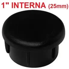 Kit 24 Ponteira INTERNA 1 Polegada 25mm Pezinho Cadeira 2,5 Cm Preta ou Branca