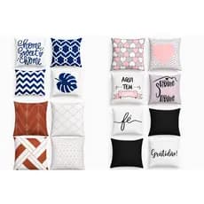 Kit 4 capas de Almofada Modernas Decorativas 45X45 Diversos Modelos