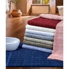Kit 3 Tolhas de Piso Geométrico Tapete Felpudo Alta Absorção 65x44cm (Você escolhe a cor do KIT)