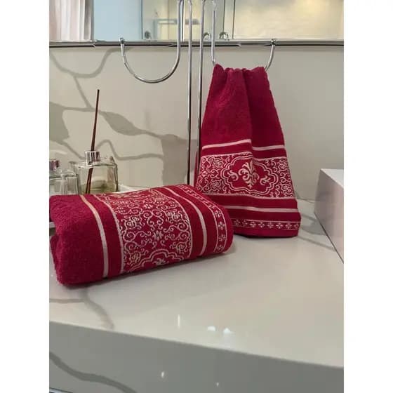 Toalha de Rosto Jacquard Essência 49x80cm Bordada - Algodão Super Macia